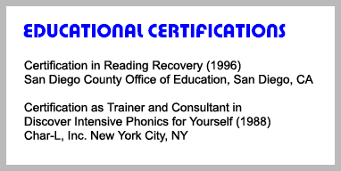 Educational Certifications